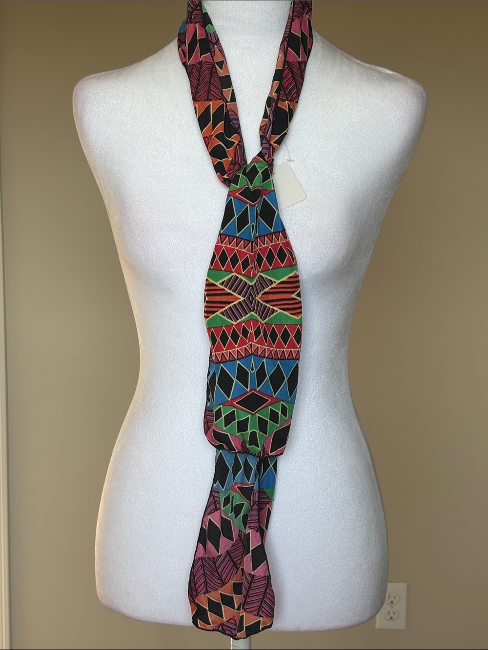 Colorful Geometric Print Women's Scarf - Multicolor